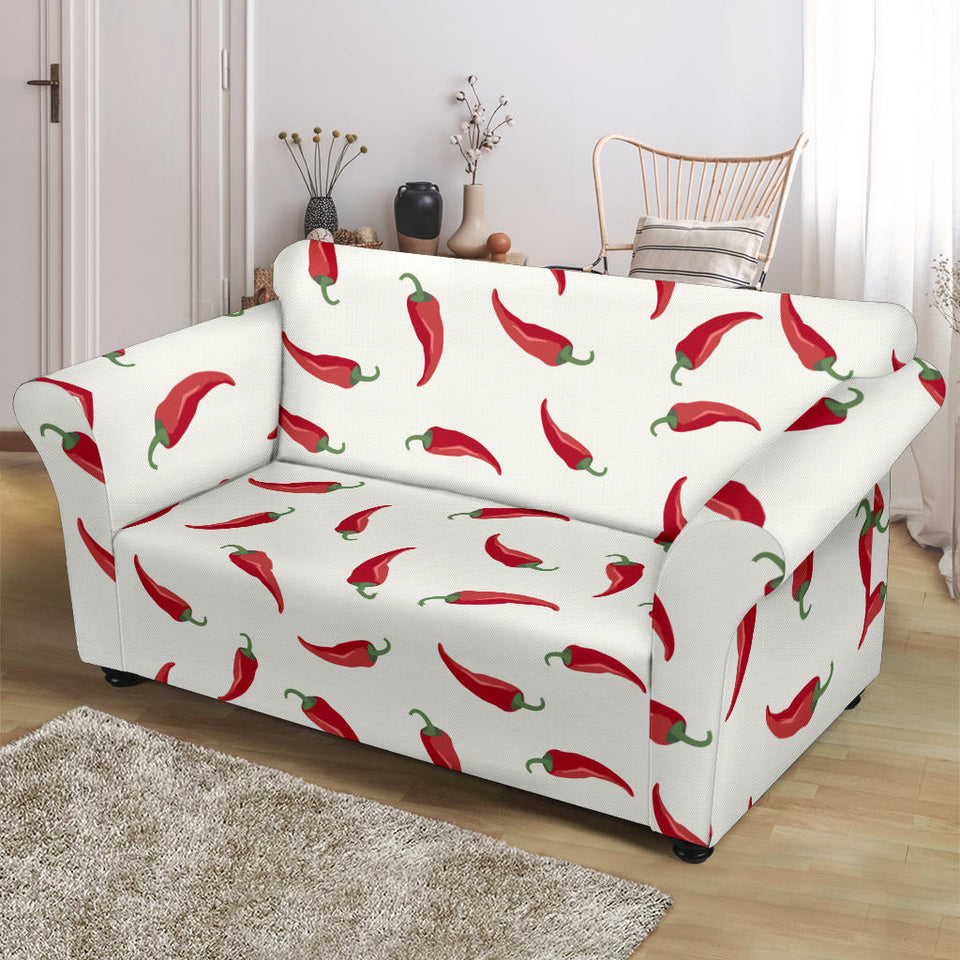 Chili Peppers Pattern Loveseat Couch Slipcover