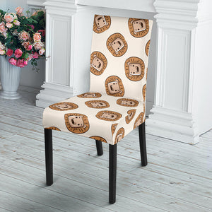 Lion Pattern Print Design 01 Dining Chair Slipcover