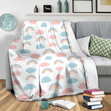 Cute Rainbow Clound Pattern Premium Blanket
