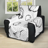 Garlic pattern black white Recliner Cover Protector