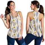 Lavender modern pattern blackground Women Racerback Tank Top