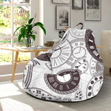 Classic Vintage Clock Pattern Bean Bag Cover