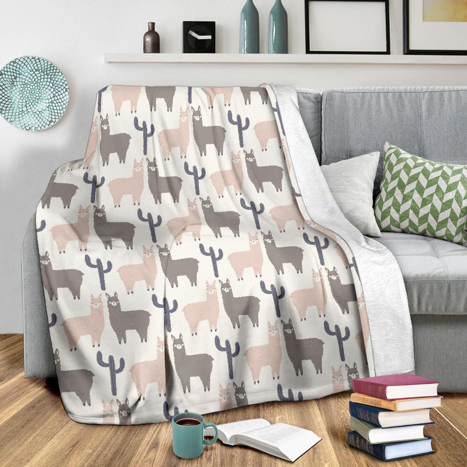 Llama Alpaca Pattern Premium Blanket