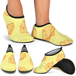 Cheese Design Pattern Aqua Shoes