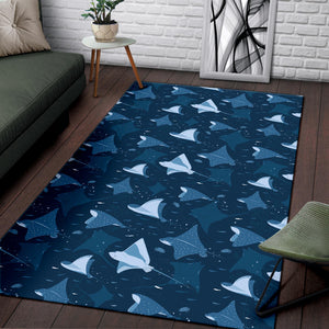 Stingray Pattern Print Design 04 Area Rug