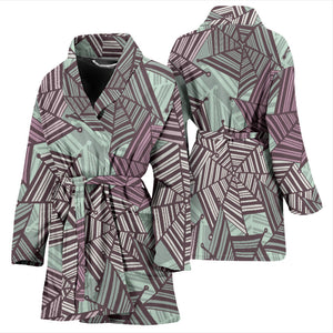 Spider Web Cobweb Design Color Pattern Women'S Bathrobe