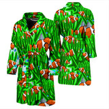 Clown Fish Pattern Print Design 01 Men's Bathrobe
