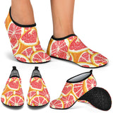 Tropical Grapefruit Pattern Aqua Shoes