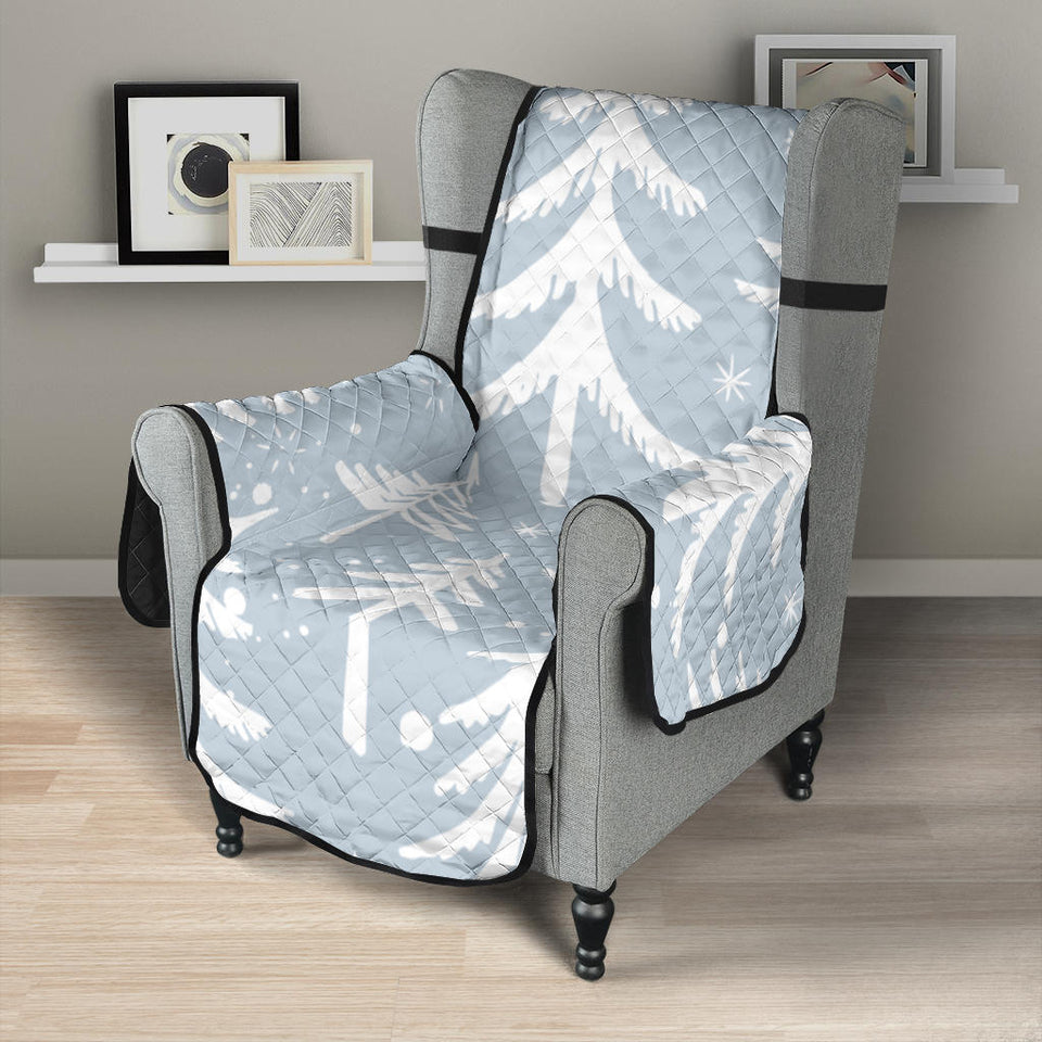 Christmas tree winter forest pattern Chair Cover Protector
