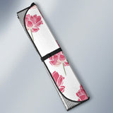 Pink Lotus Waterlily Pattern Car Sun Shade