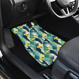 Toucan Tropical Leaves Design Pattern  Front Car Mats