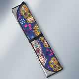 Sugar Skull Flower Pattern Car Sun Shade