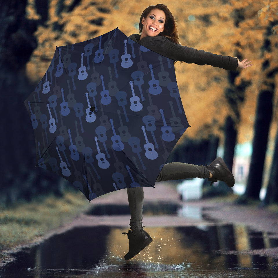 Blue Theme Guitar Pattern Umbrella