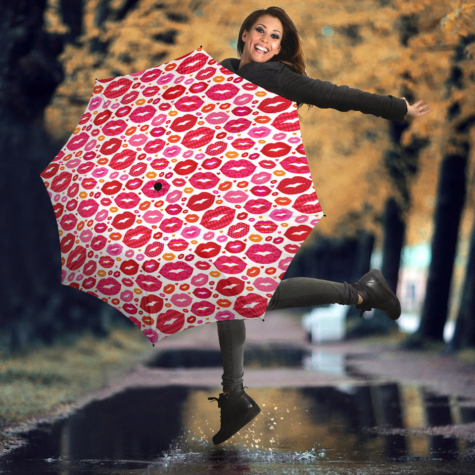 Lips Pattern Print Design 01 Umbrella