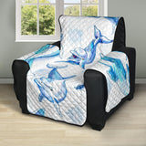 Watercolor dolphin pattern Recliner Cover Protector
