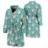 Pig Pattern Print Design 01 Men's Bathrobe