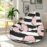 Donuts Pink Icing Striped Pattern Bean Bag Cover
