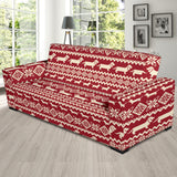 Dachshund Nordic Pattern Sofa Slipcover
