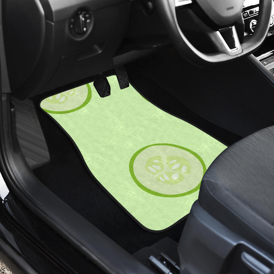 Cucumber Pattern Front And Back Car Mats