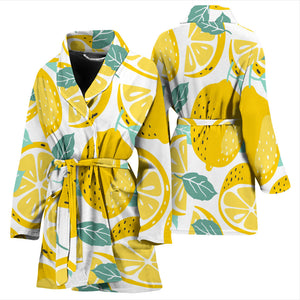 Lemon Design Pattern Women'S Bathrobe
