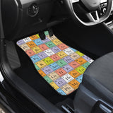 Chemistry Periodic Table Pattern Print Design 01 Front and Back Car Mats