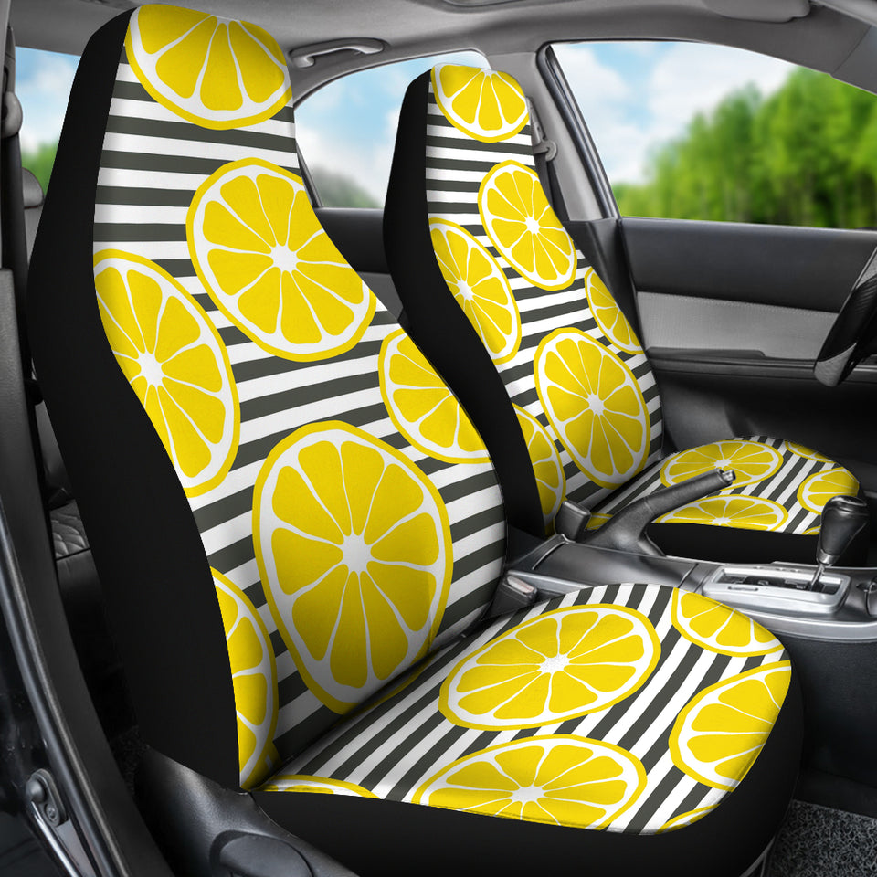 Slice Of Lemon Design Pattern Universal Fit Car Seat Covers