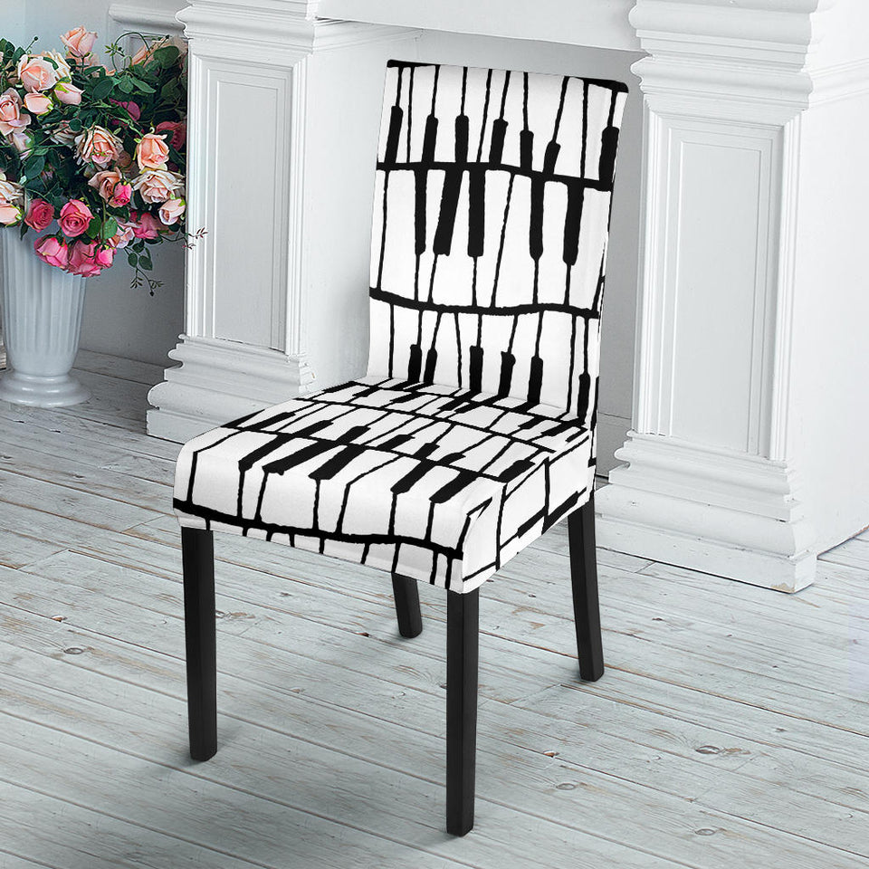 Piano Pattern Print Design 03 Dining Chair Slipcover