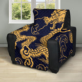Gold dragon pattern Recliner Cover Protector