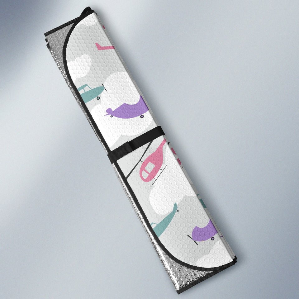 Helicopter Plane Pattern Car Sun Shade