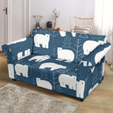 Polar Bear Mother Her Child Pattern Loveseat Couch Slipcover