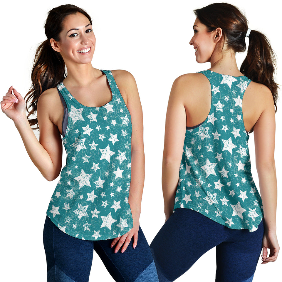 Vintage star pattern Women Racerback Tank Top
