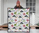 Cute Dinosaurs Pattern Premium Quilt