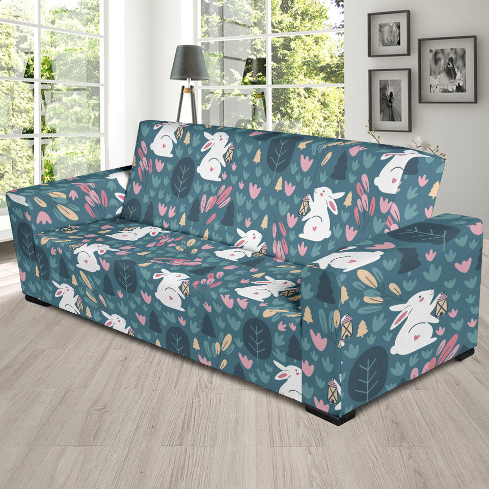 Cute Rabbit Pattern Sofa Slipcover