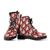 Fire Flame Symbol Design Pattern Leather Boots
