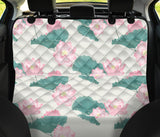 Pink Lotus Waterlily Leaves Pattern Dog Car Seat Covers