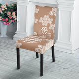 Beautiful Hexagon Japanese  Pattern Dining Chair Slipcover