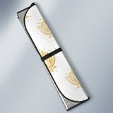 Gold Ornamental Lotue Waterlily Symbol Pattern Car Sun Shade