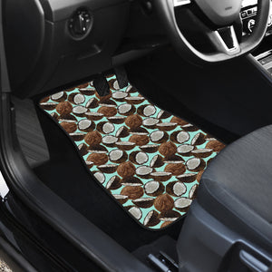 Coconut Pattern Print Design 03 Front Car Mats