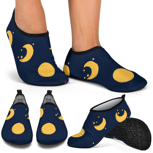 Moon Star Pattern Aqua Shoes