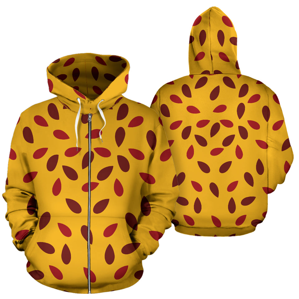 Passion Fruit Texture Zip Up Hoodie
