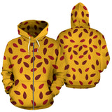 Passion Fruit Texture Zip Up Hoodie