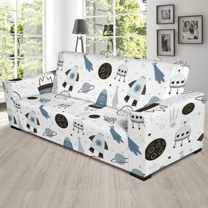 Hand Drawn Space Elements Space Rocket Star Planet Space Probe Sofa Slipcover