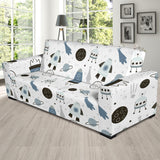 Hand Drawn Space Elements Space Rocket Star Planet Space Probe Sofa Slipcover