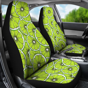 Slices Of Lime Design Pattern Universal Fit Car Seat Covers
