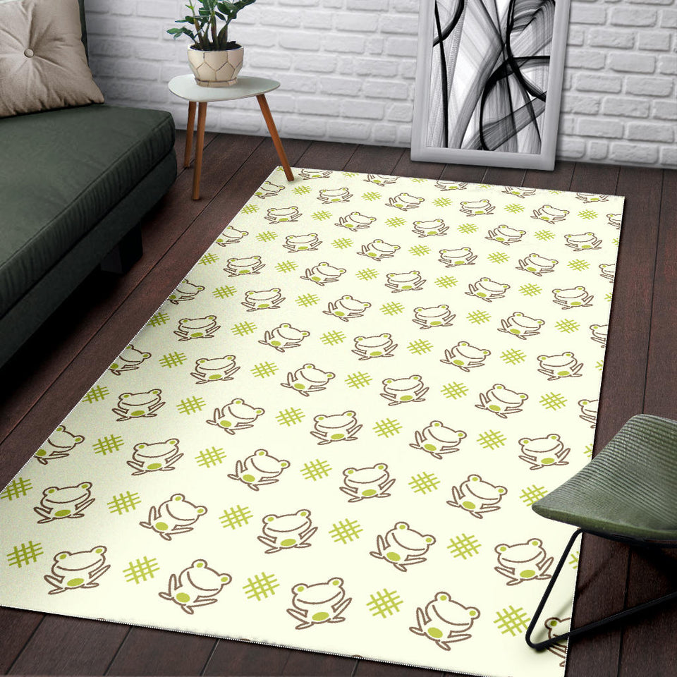 Cute Cartoon Frog Baby Pattern Area Rug