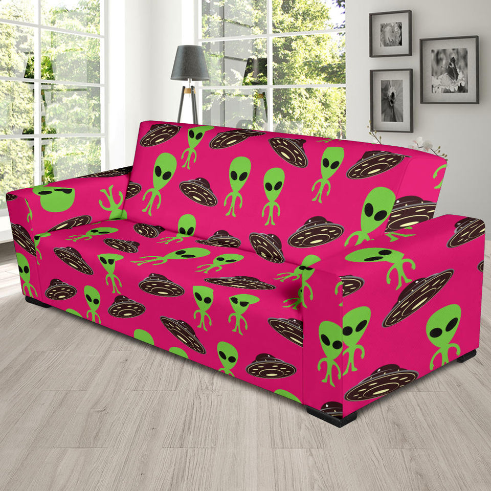 Alien Pattern Print Design 03 Sofa Slipcover