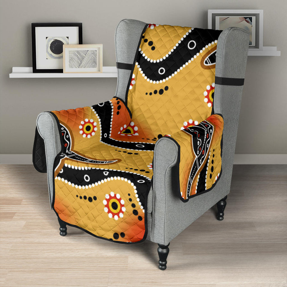 Kangaroo Australian aboriginal art pattern Chair Cover Protector