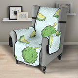 Durian pattern blue background Chair Cover Protector