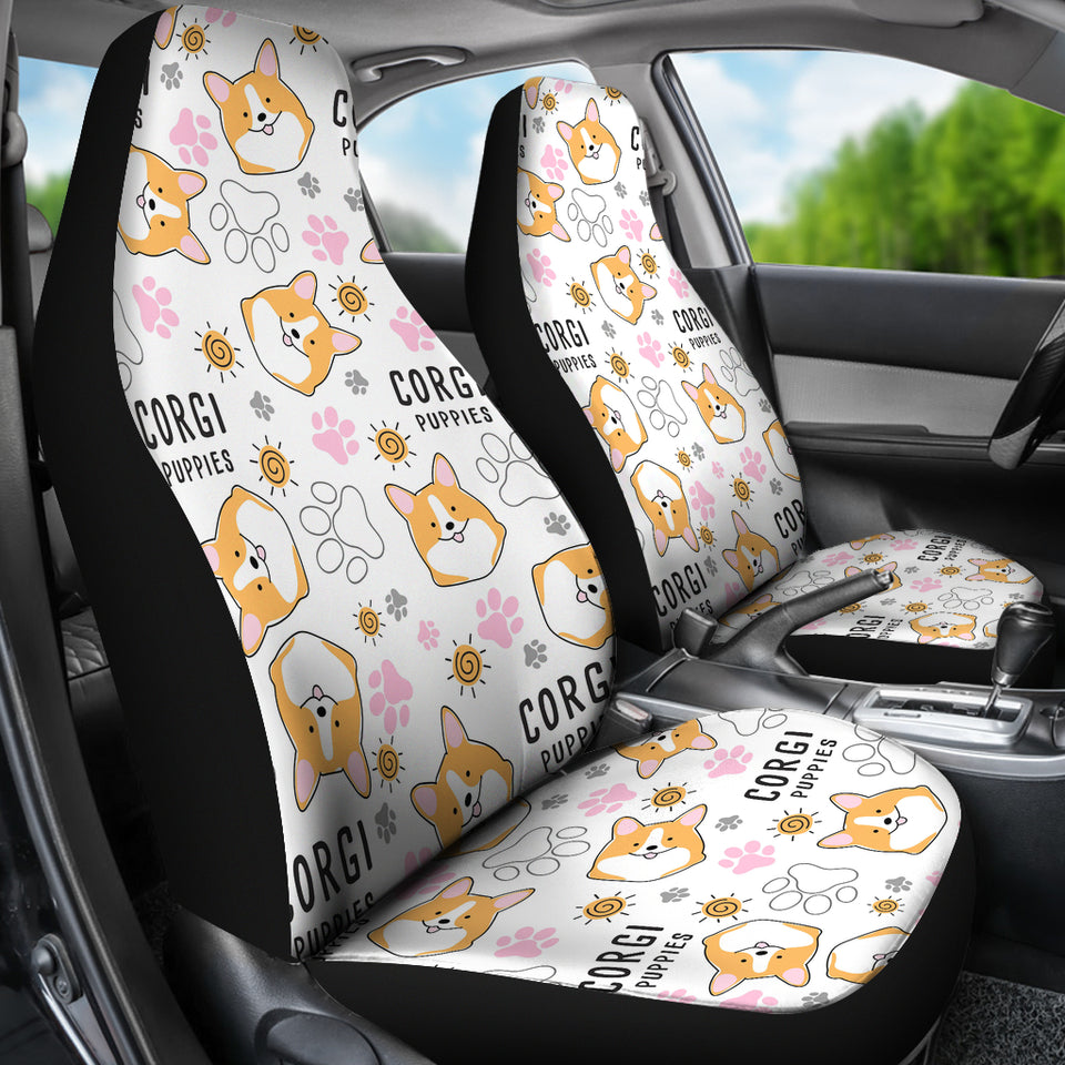 Corgi Dog Pattern Universal Fit Car Seat Covers
