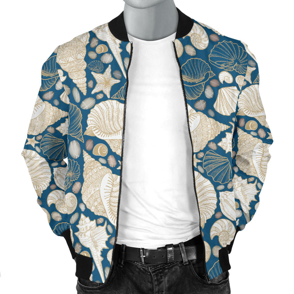 Shell Polynesian Tribal Design Pattern Men'S Bomber Jacket